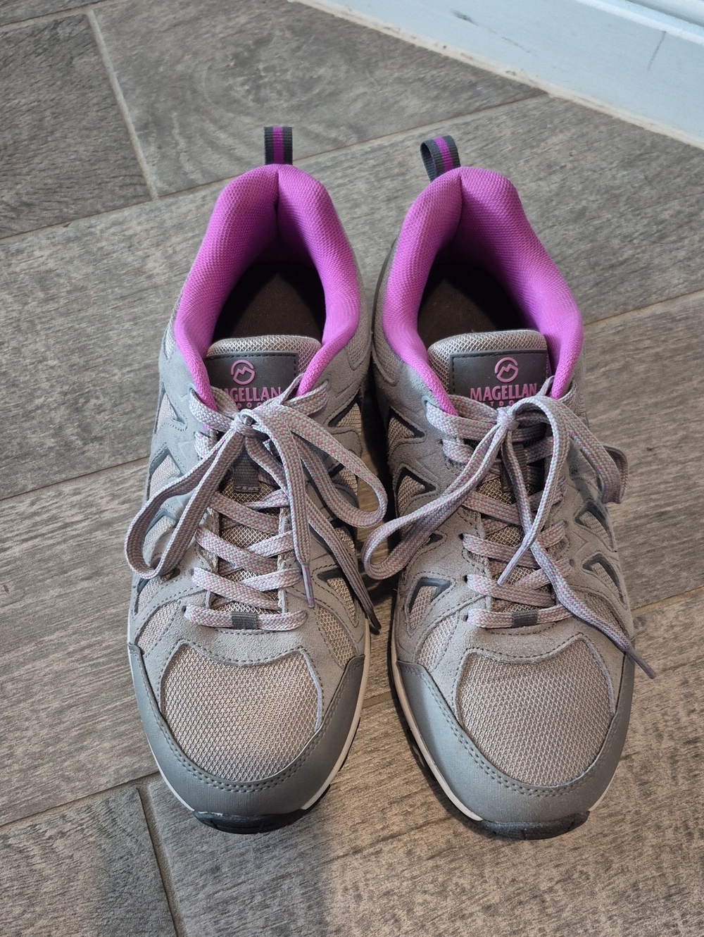 Magellan Outdoors Women's Gray Sneakers with Purple Lining